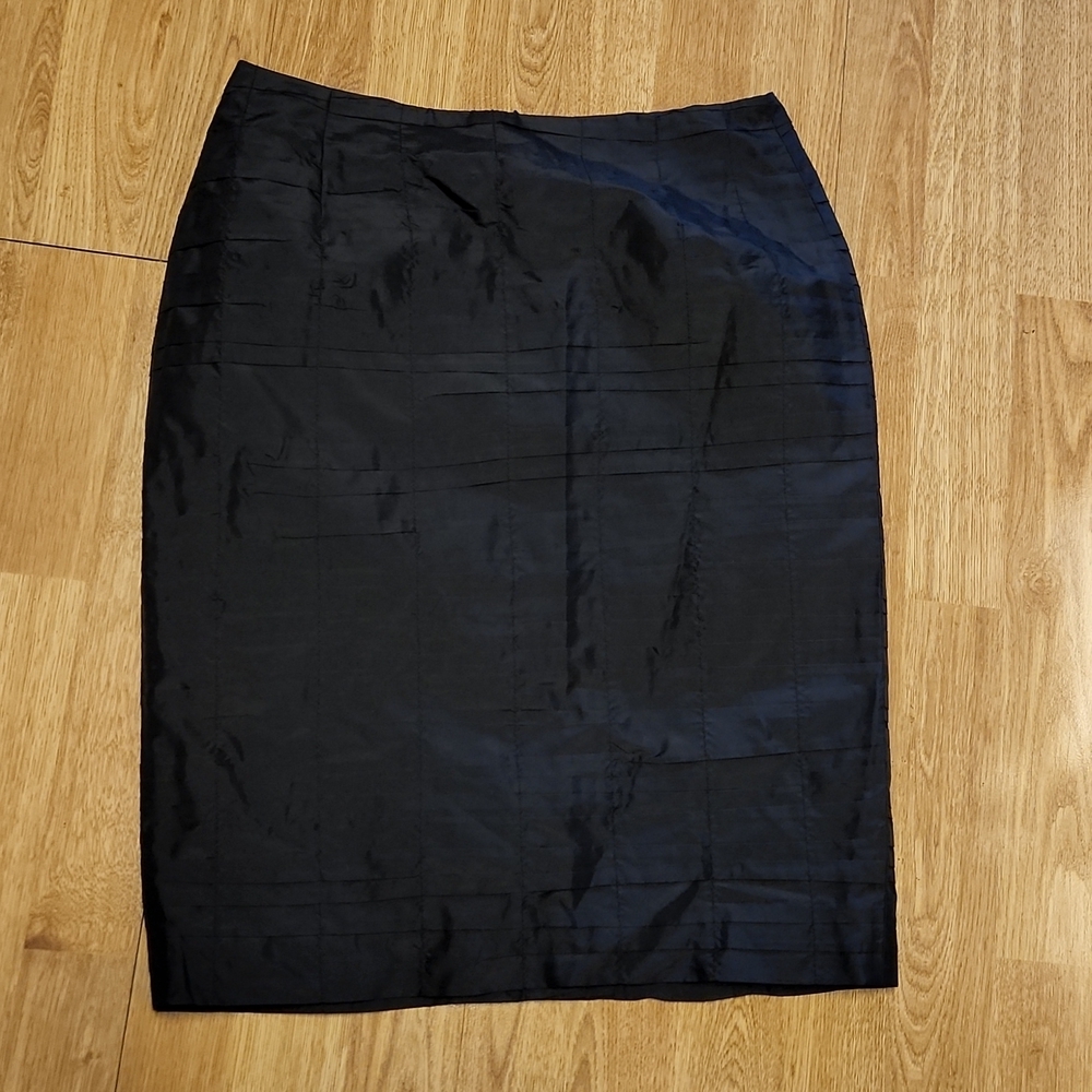 Helios & Luna black taffeta pencil skirt sz 4